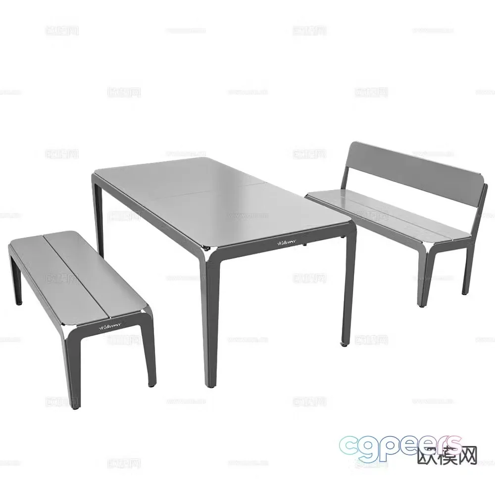 Weltevree modern dining table and chairs bar dining table 3d model