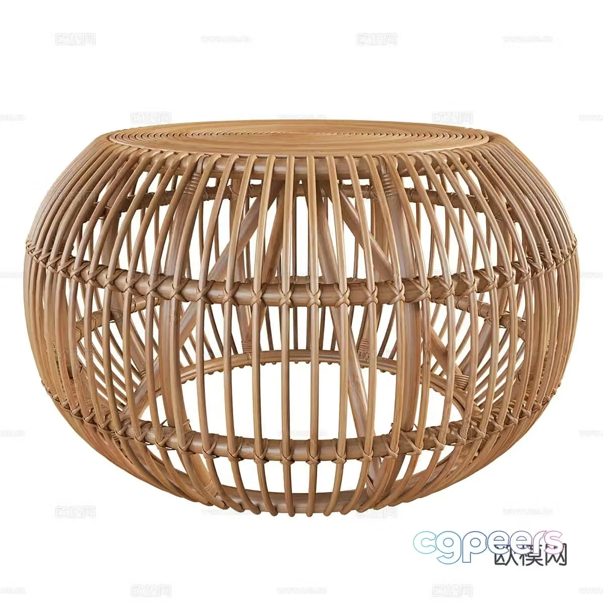 Wabi-sabi corner table round table side table table table 3D model