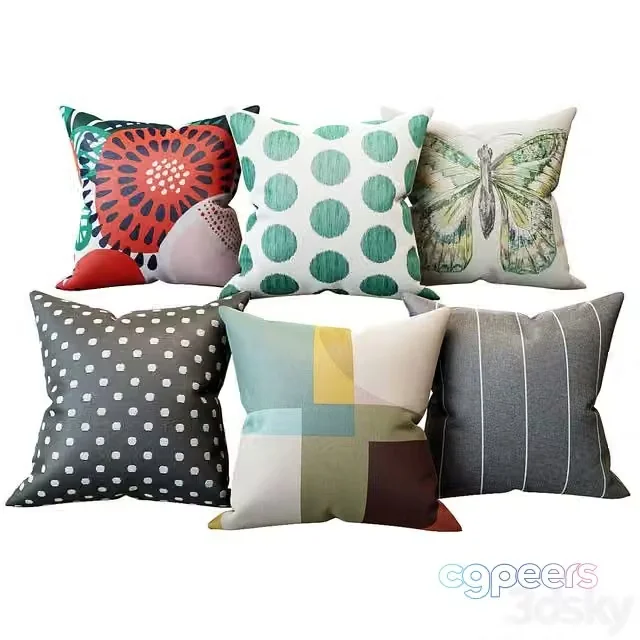 3ds Max Free – Set of decorative pillows IKEA