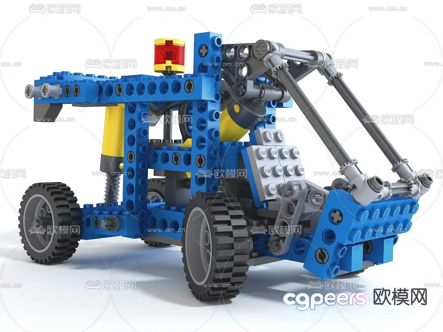 Building block toy car toy 3d model