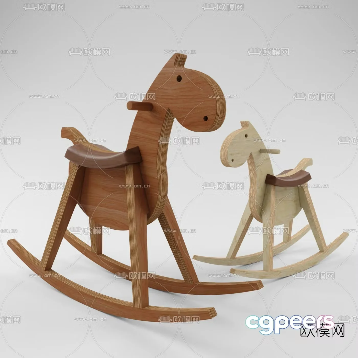 Modern children’s wooden horse 3d model