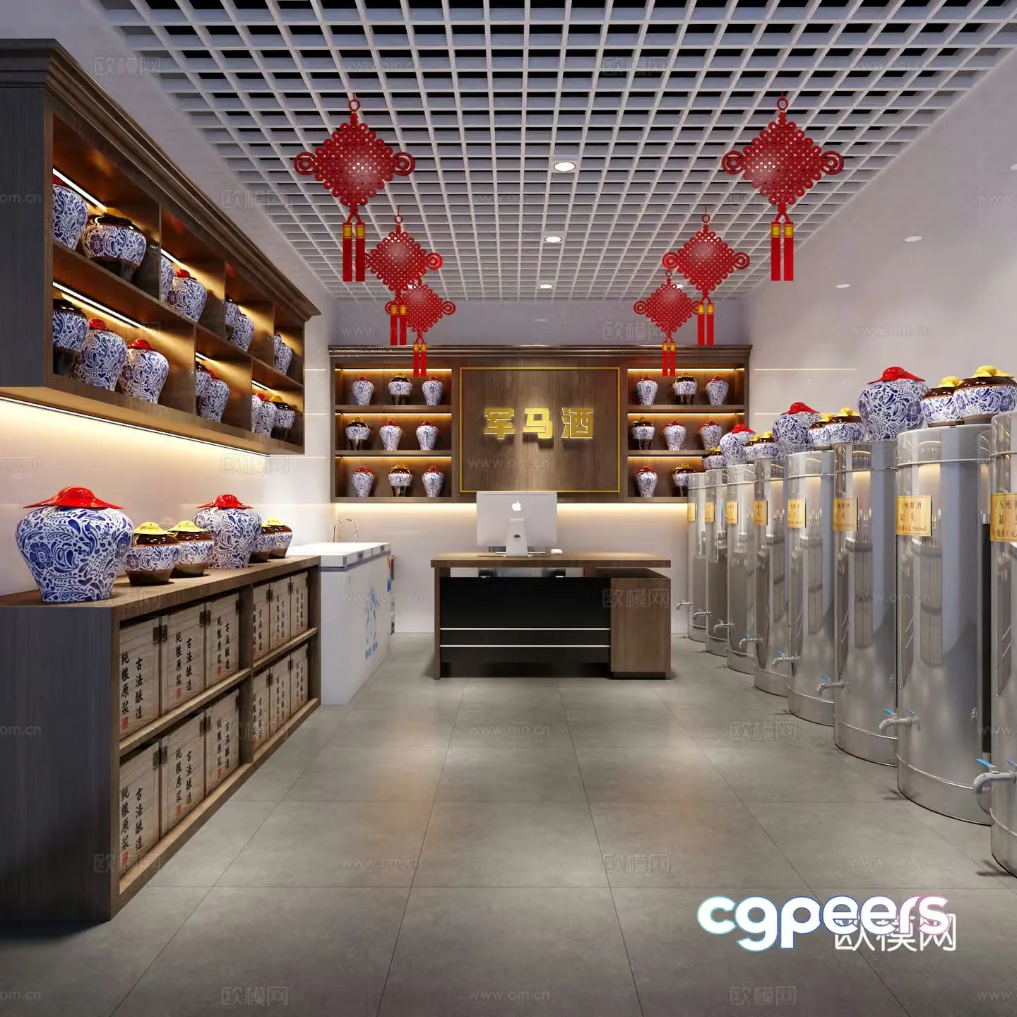 3D model of wine restaurant