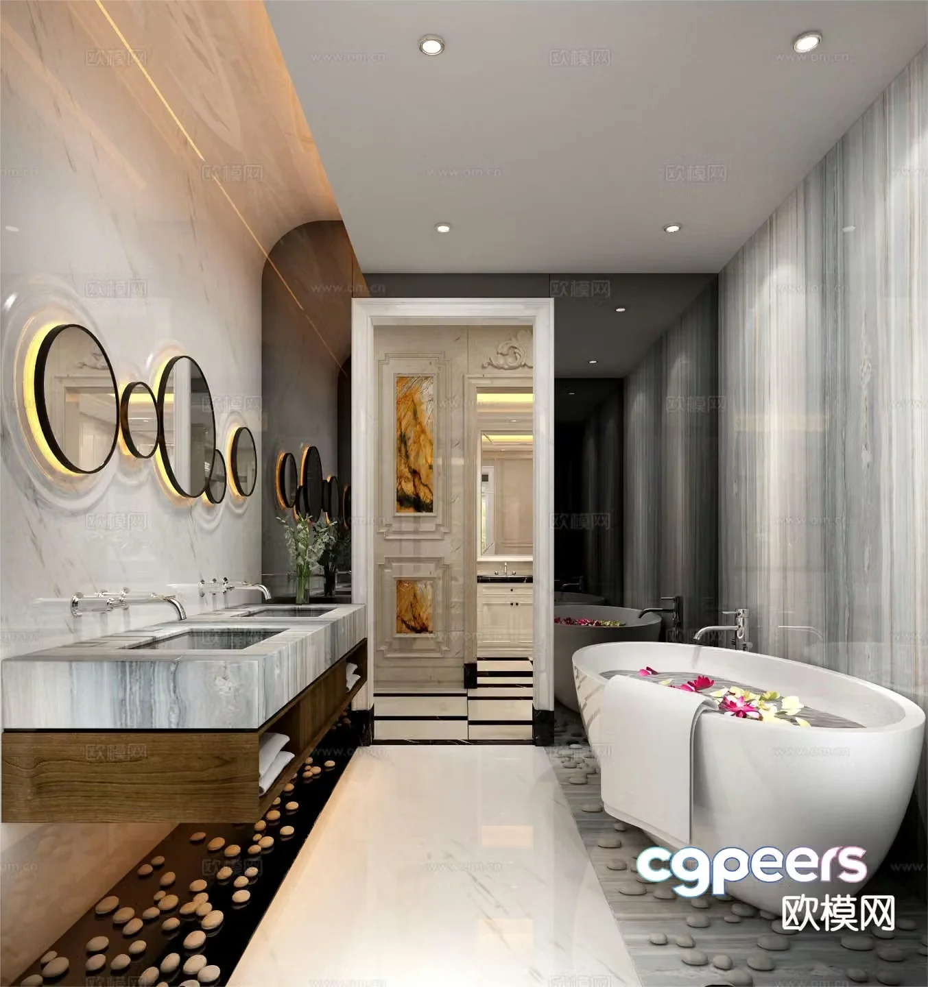 Modern bathroom bathroom toilet 3d model