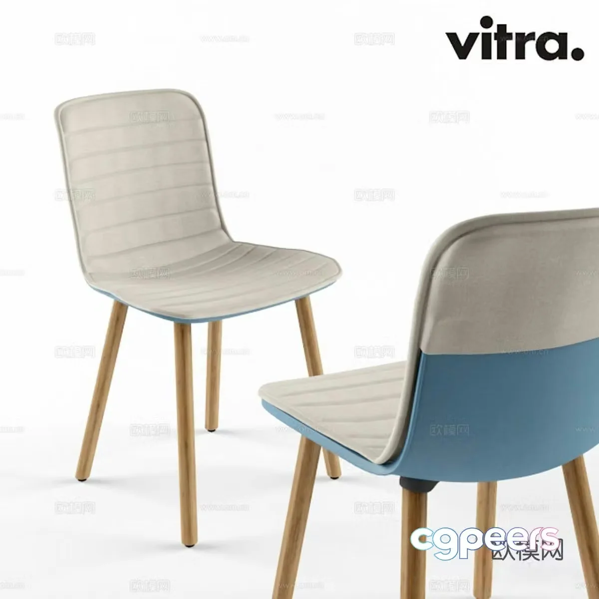Vitra single chair dining chair 3d model
