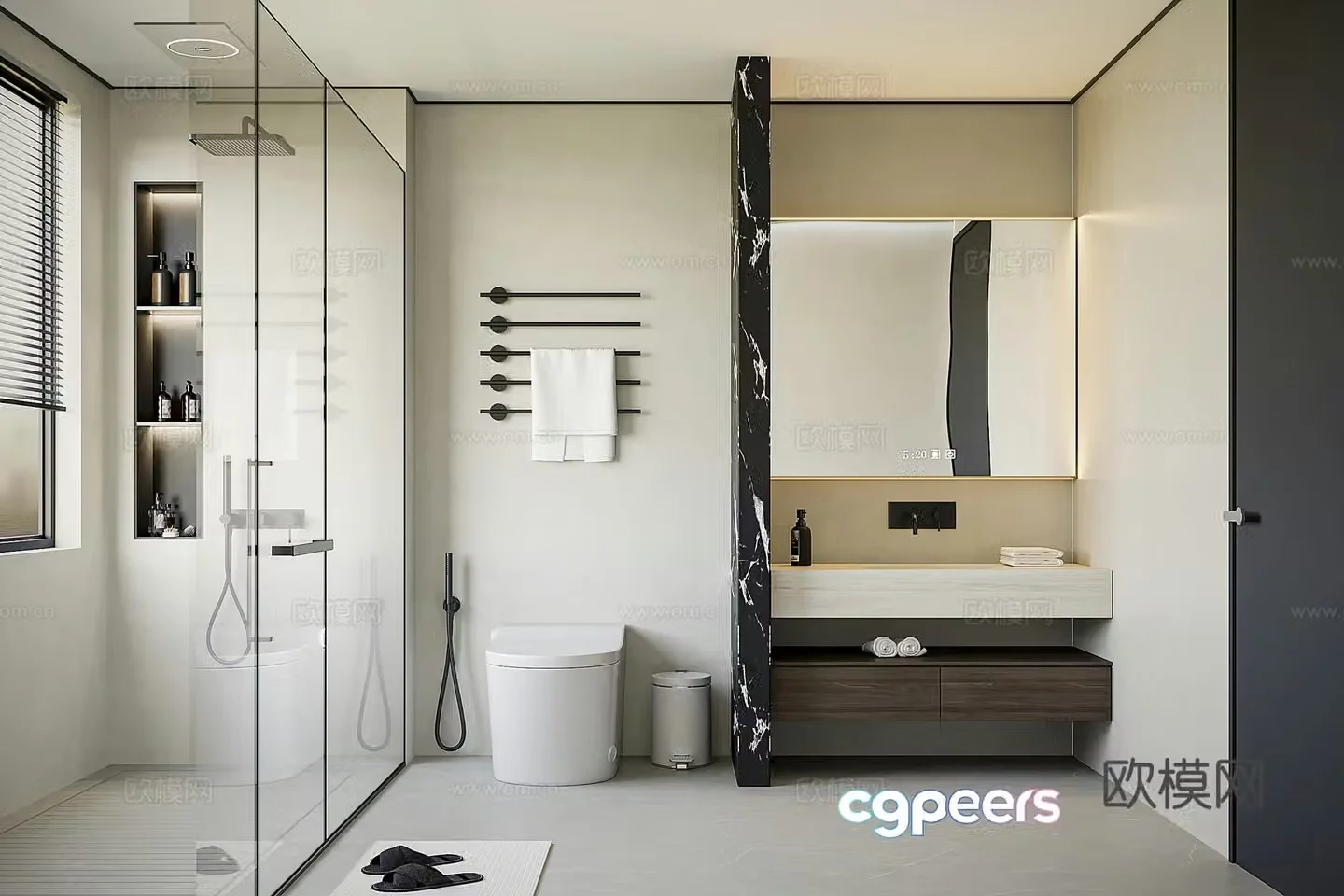 Modern bathroom bathroom 3d model