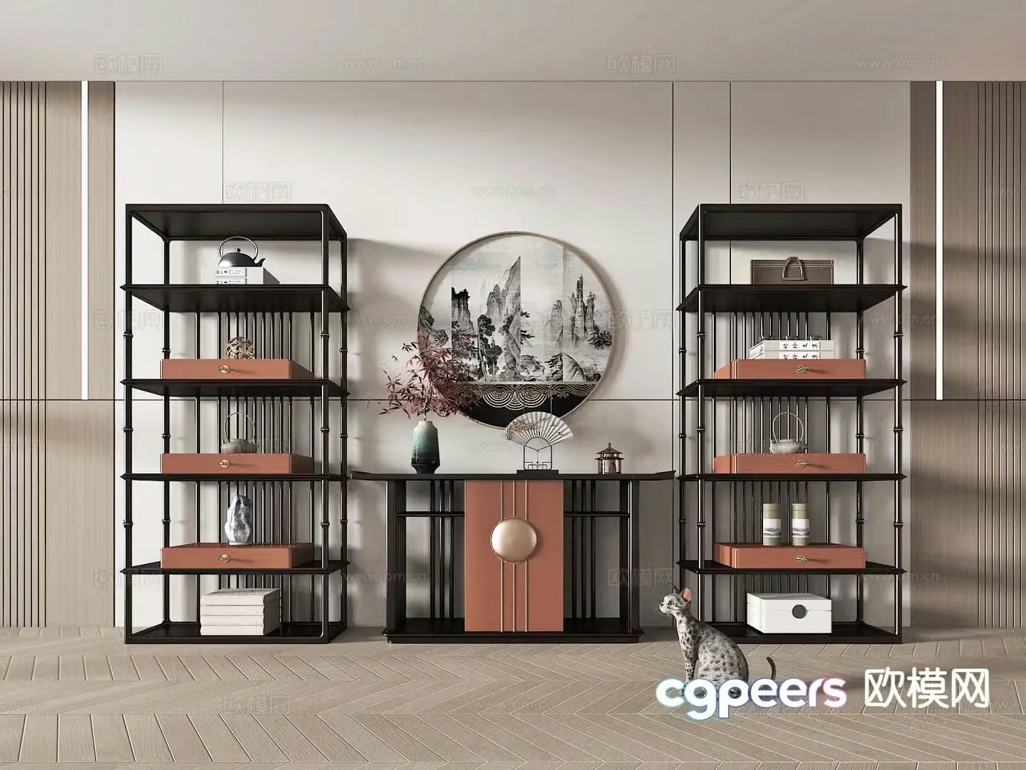 New Chinese style Bogu rack 3D model