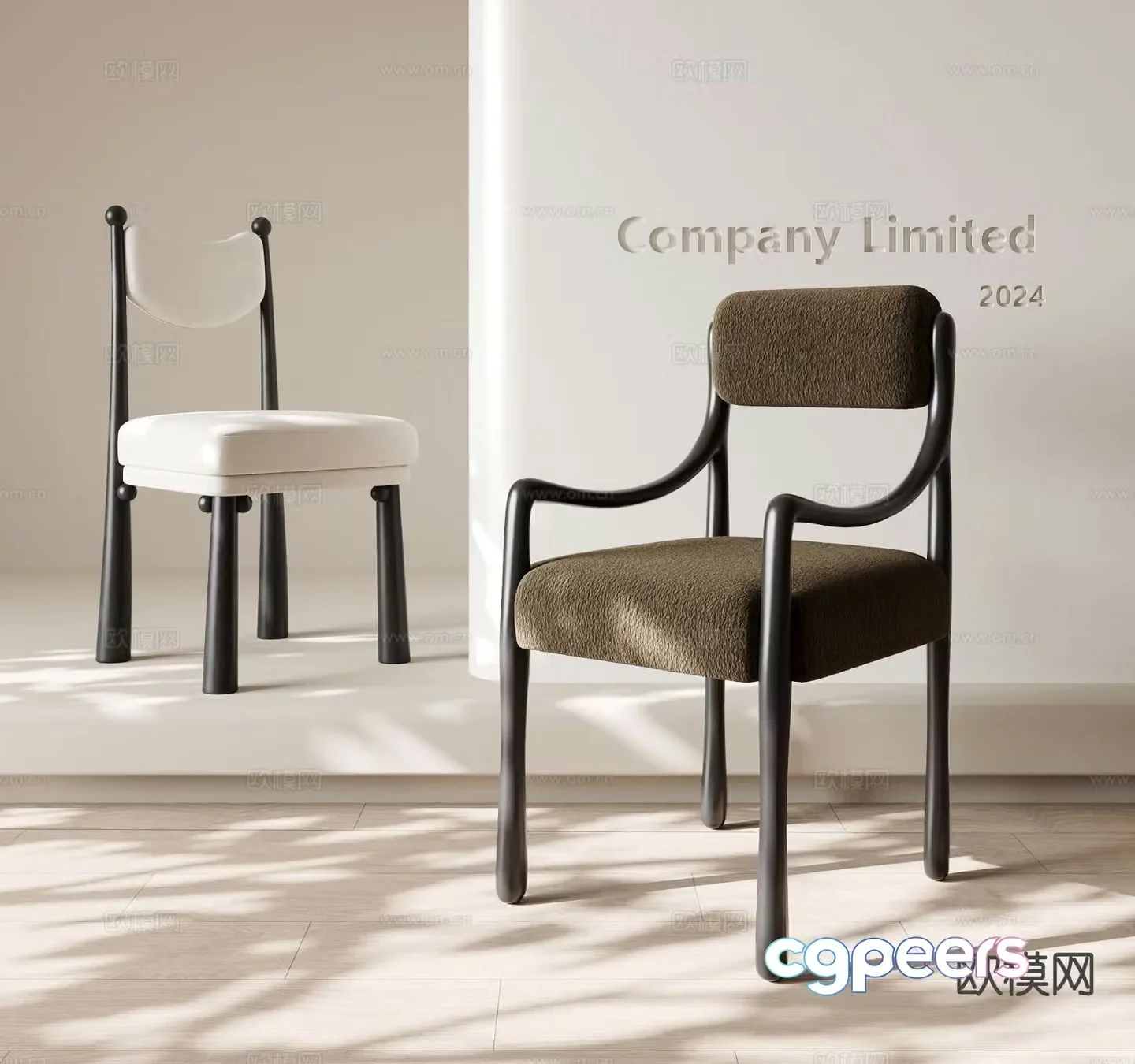 Medieval dining chair single chair 3d model