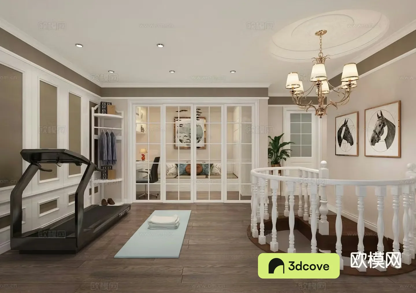 European style leisure room entertainment room