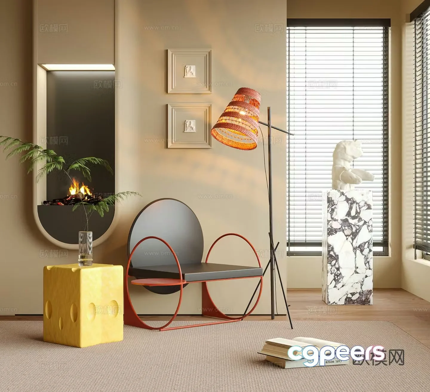 Creative chair leisure chair 3d model