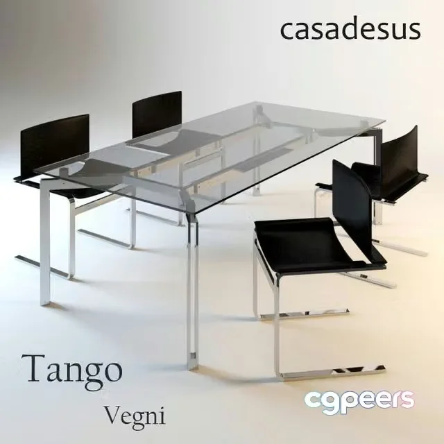 3ds Max Free – Tango table and chairs Vegni factory Casadesus