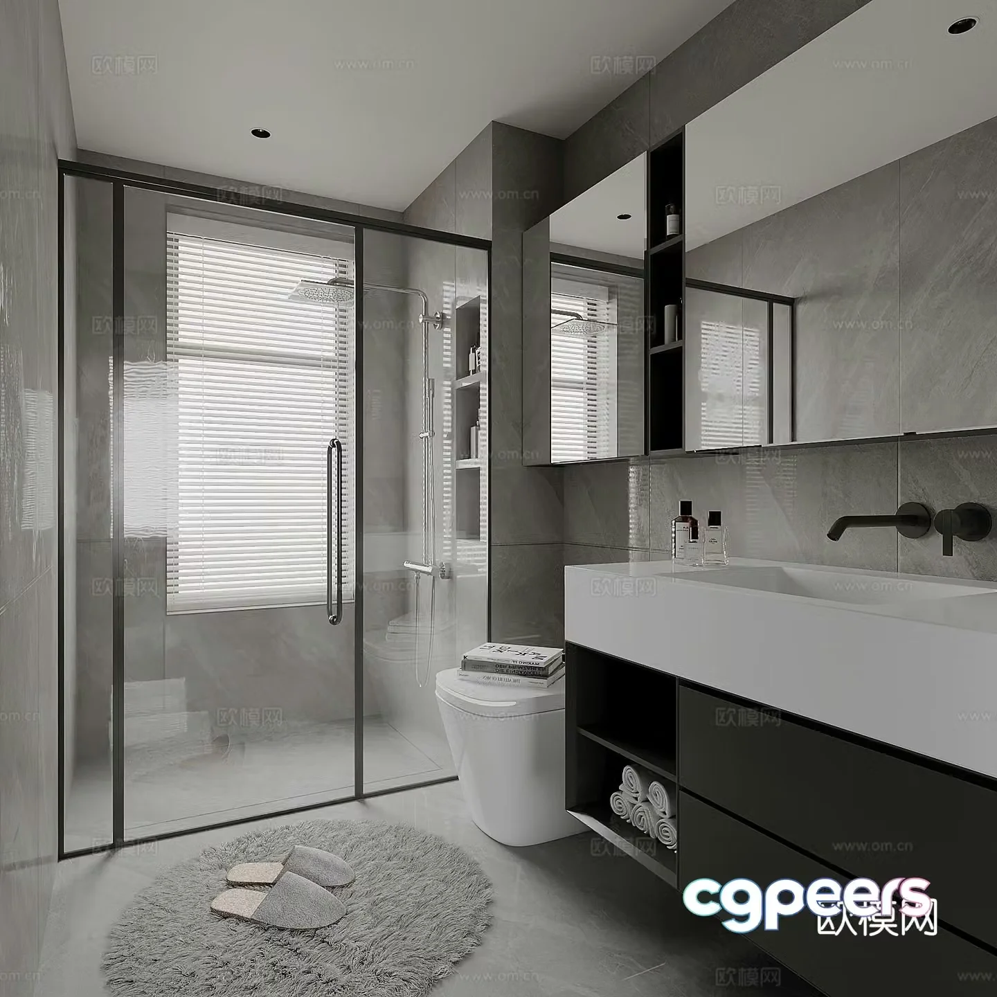 Modern bathroom bathroom 3d model