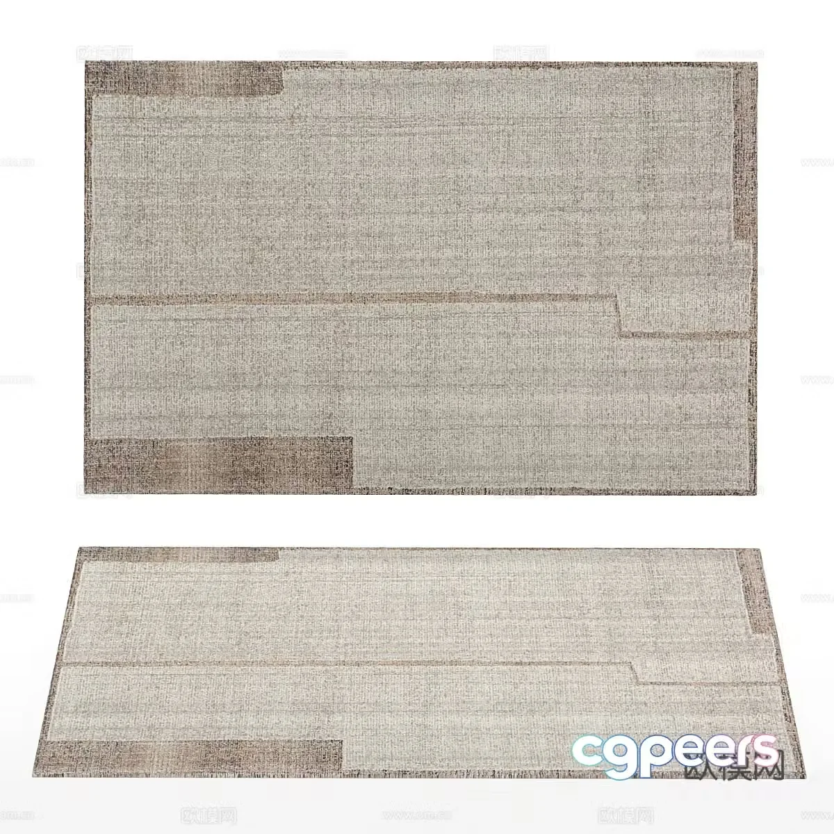 Simple carpet Square carpet 3d model