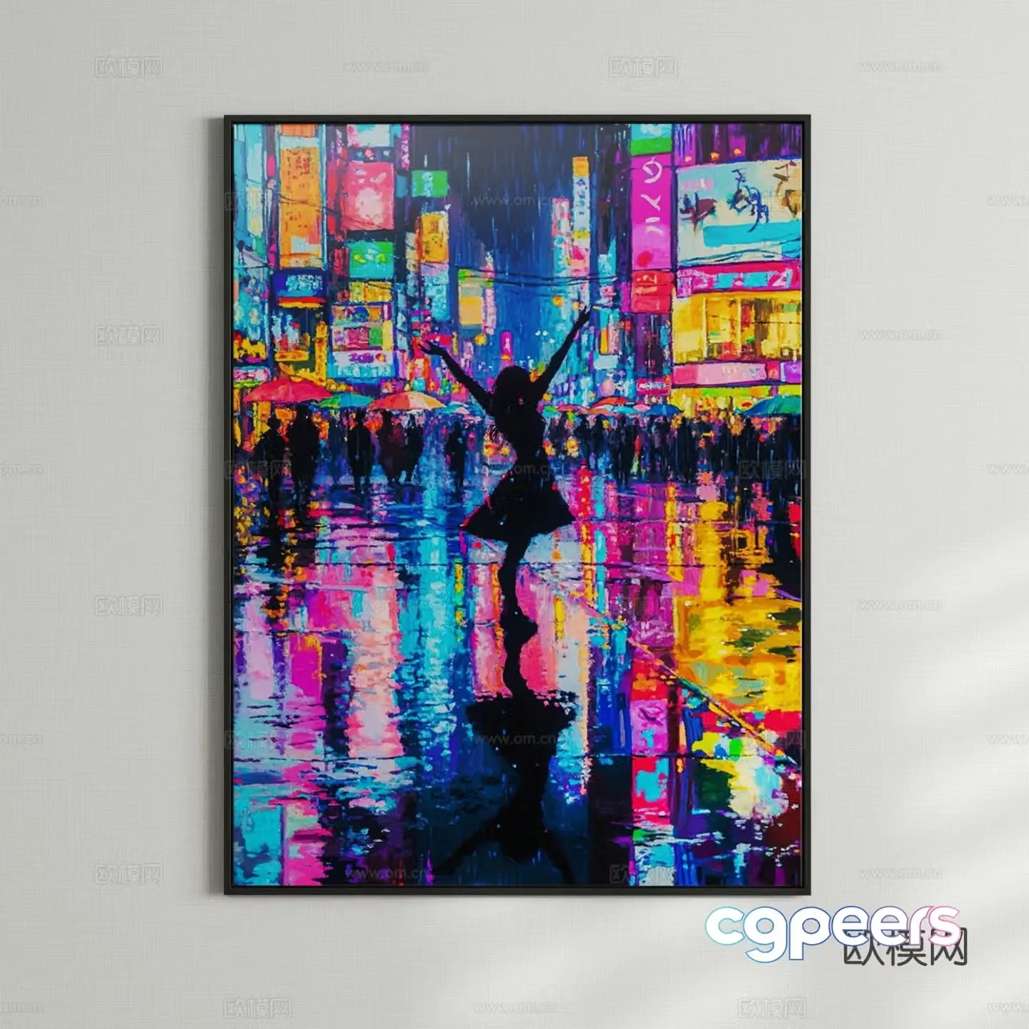 Modern creative oil painting art painting decorative painting 3D model
