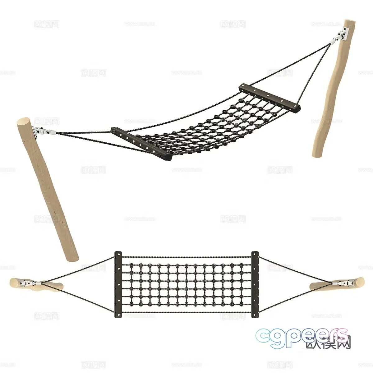 Modern hammock 3d model
