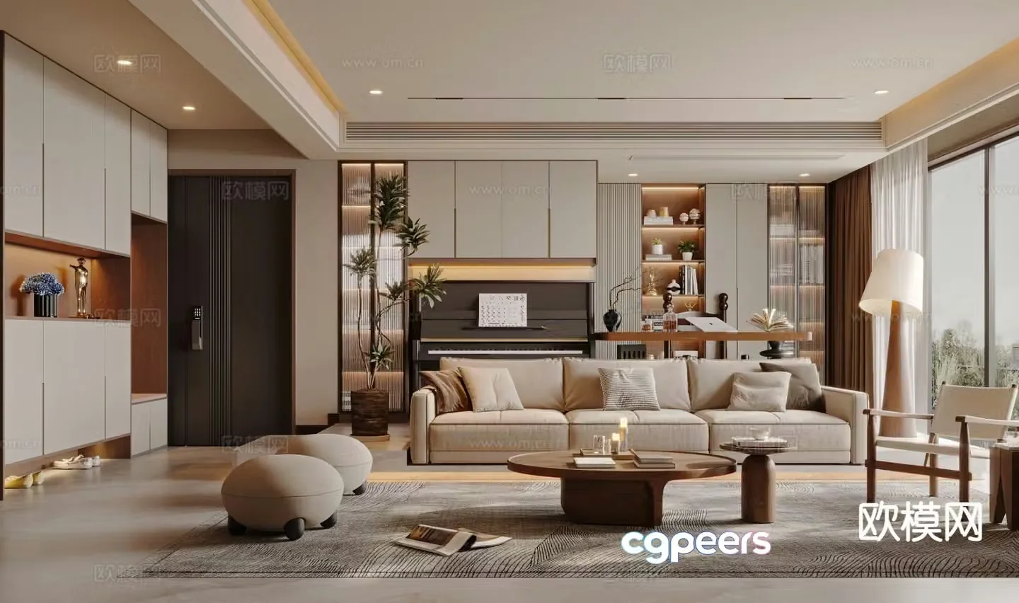 Modern living room 3d model
