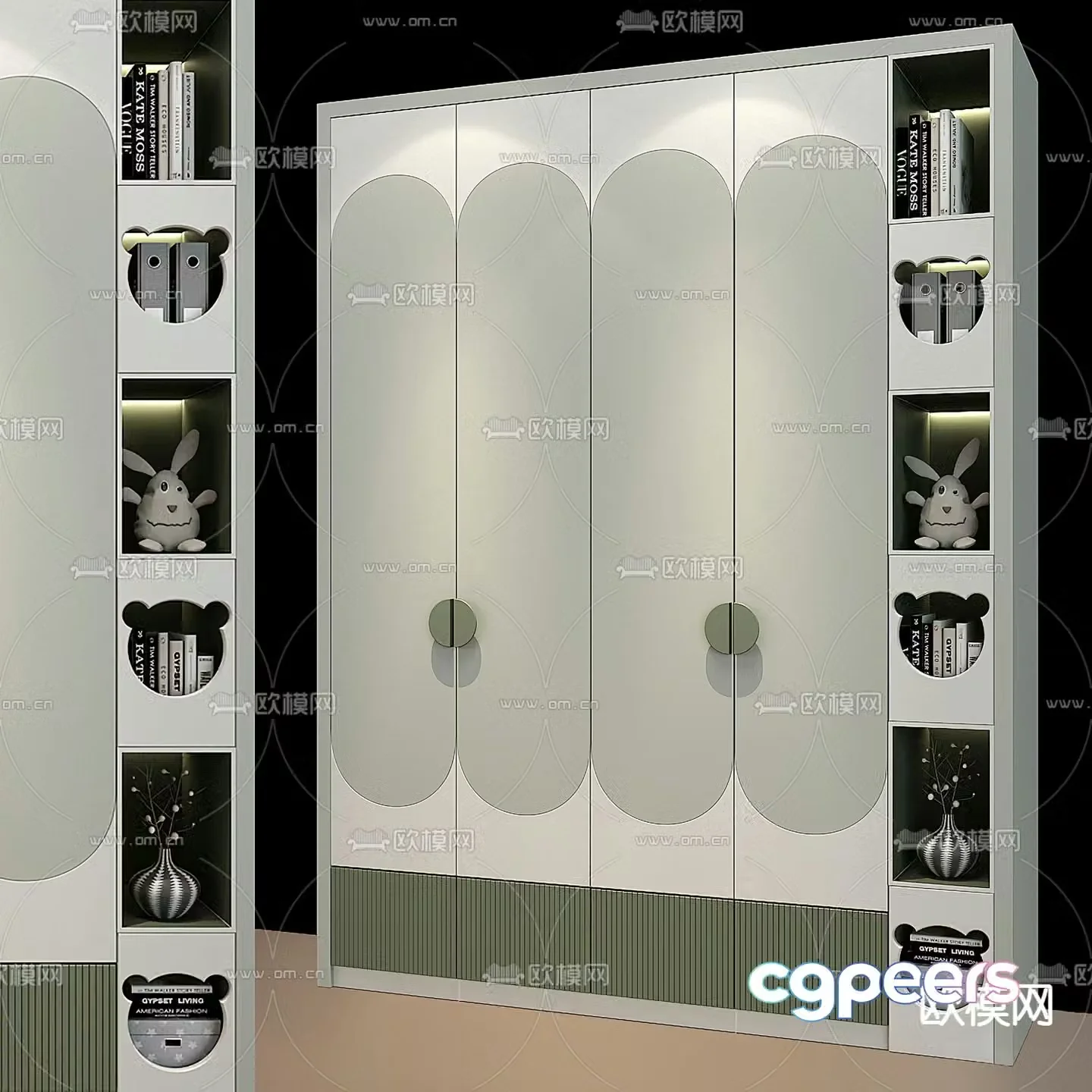 Modern children’s wardrobe 3d model