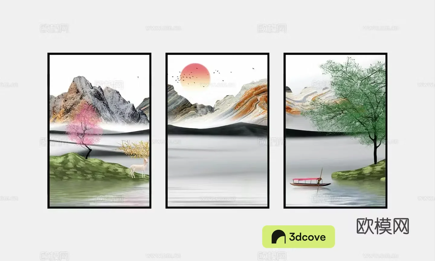 New Chinese style decorative painting landscape painting hanging painting
