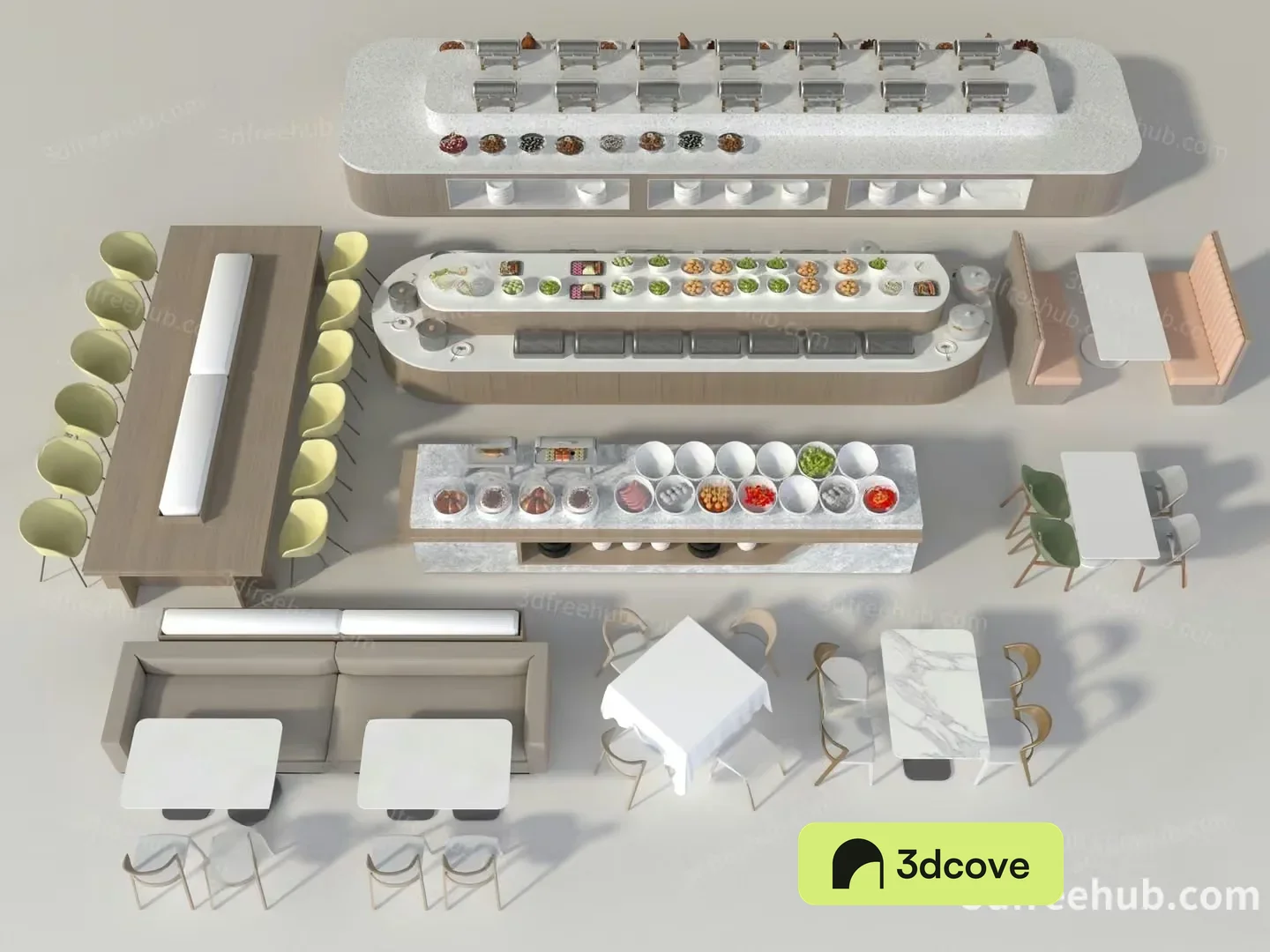 Modern 3D Restaurant