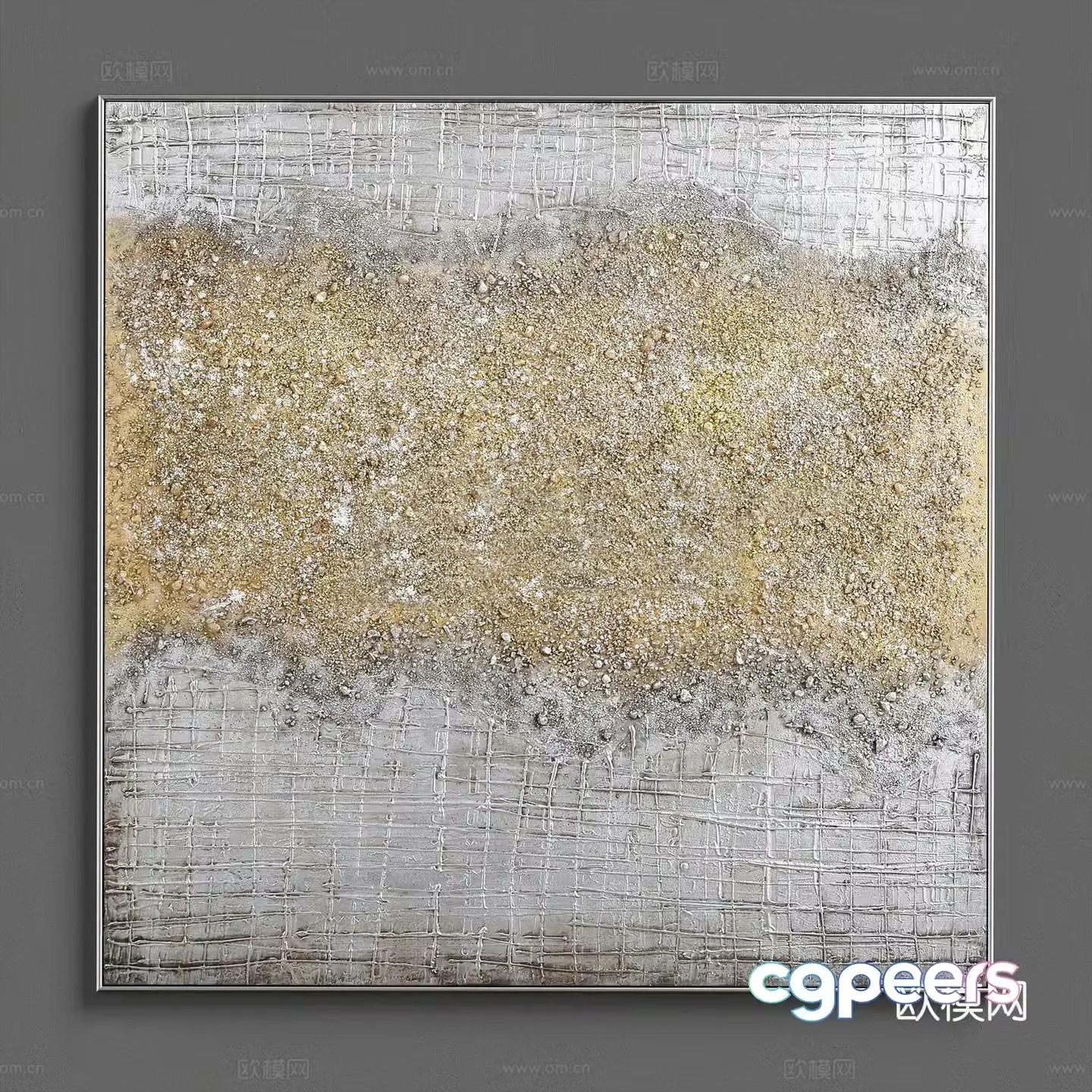 Modern decorative painting art hanging 3d model