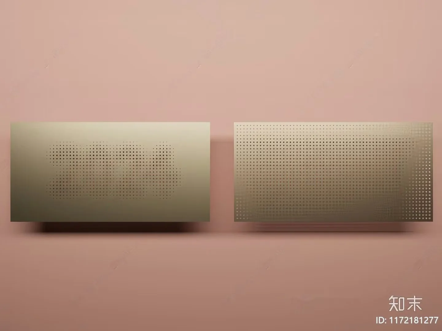 The Image Features Two Rectangular Objects With Perforated Surfaces 3D Model – 12867 – CORONA Render