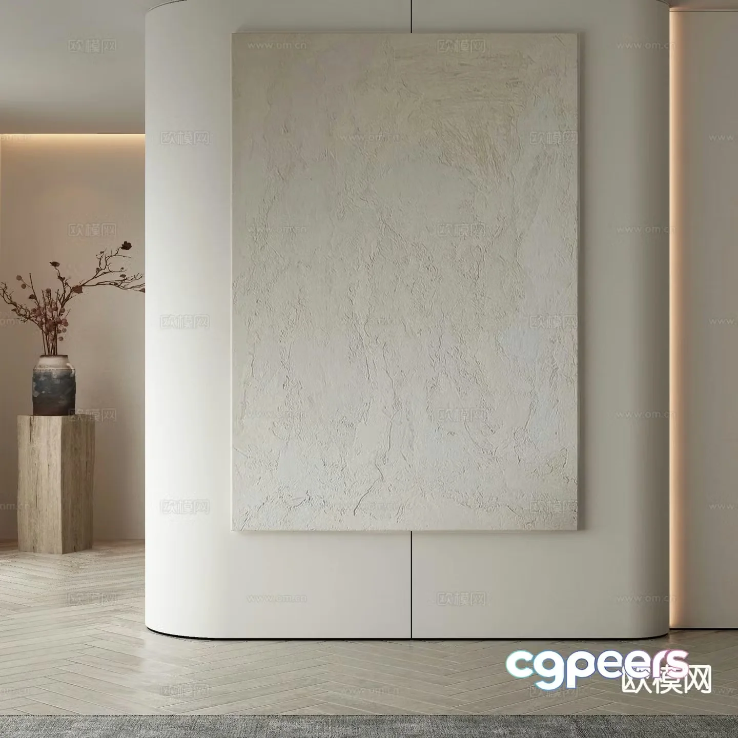 Modern decorative painting texture painting solid color painting 3D model