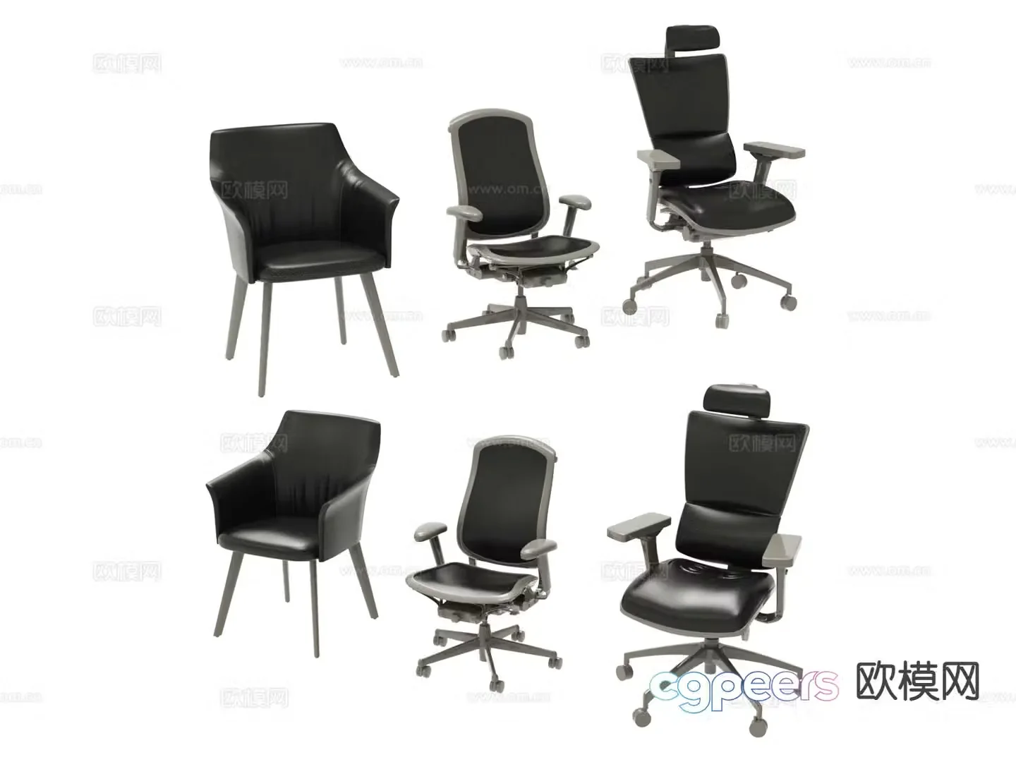 Office chair shift chair staff chair 3d model