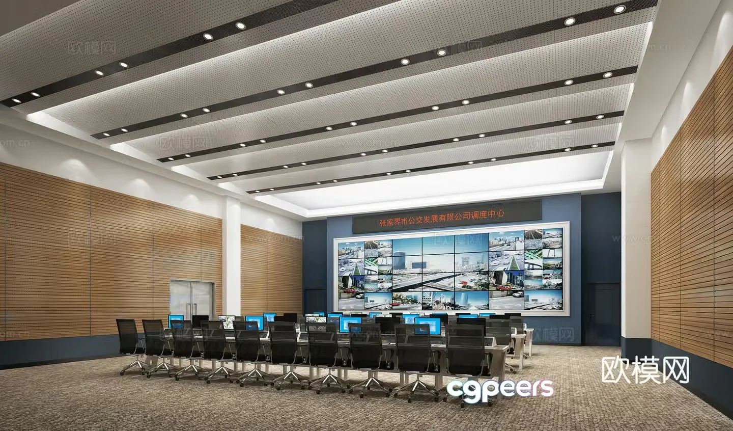 3D model of modern agency dispatch center