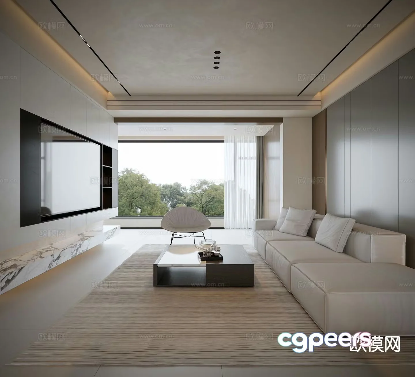 Modern living room 3d model
