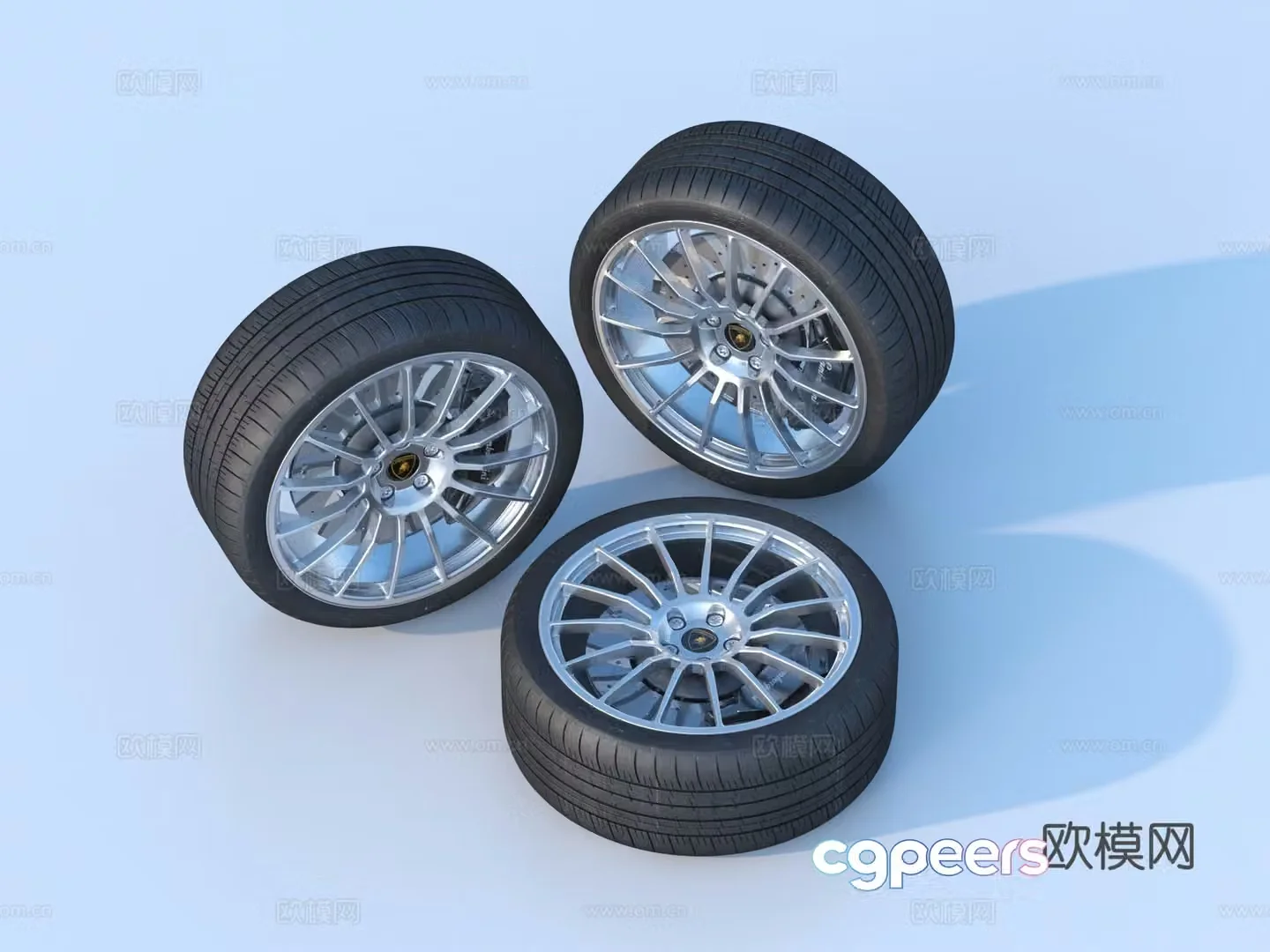 Tires Lamborghini car wheels Tires 3D model