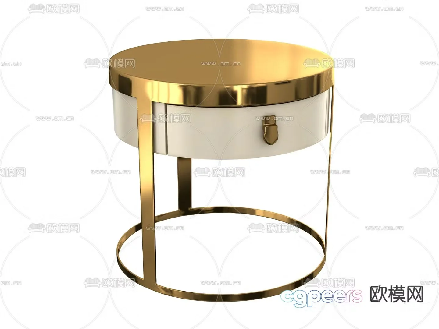 Light luxury bedside table 3D model
