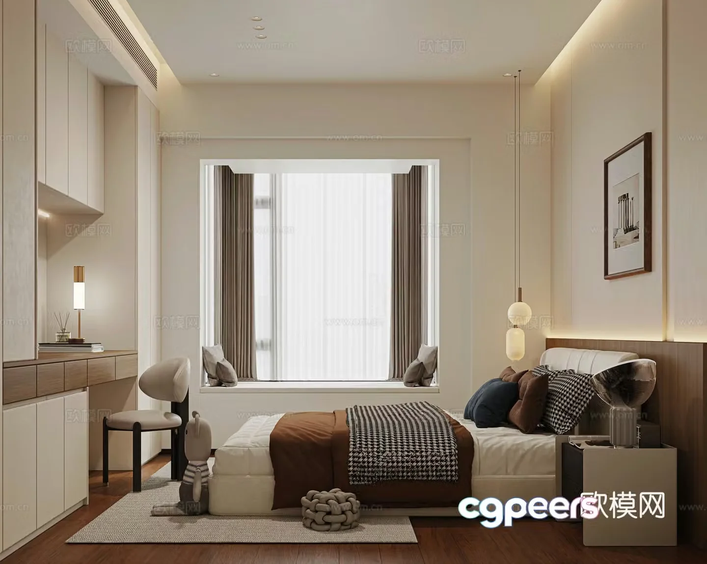 Master bedroom kids room boys room 3d model