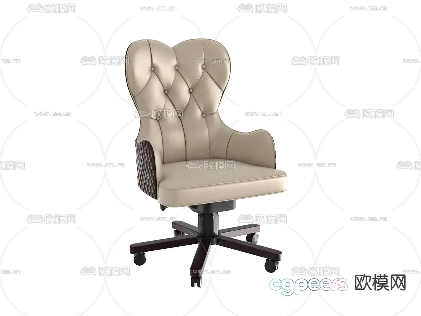 American swivel chair boss chair office chair 3d model