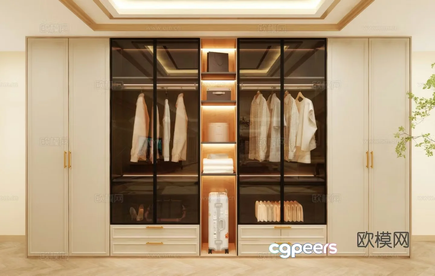 Wardrobe wardrobe wardrobe renderings wardrobe design wardrobe furniture 3d model