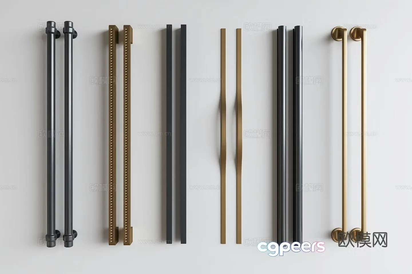 Modern handle cabinet door handle door handle glass door handle door handle door handle long handle 3d model