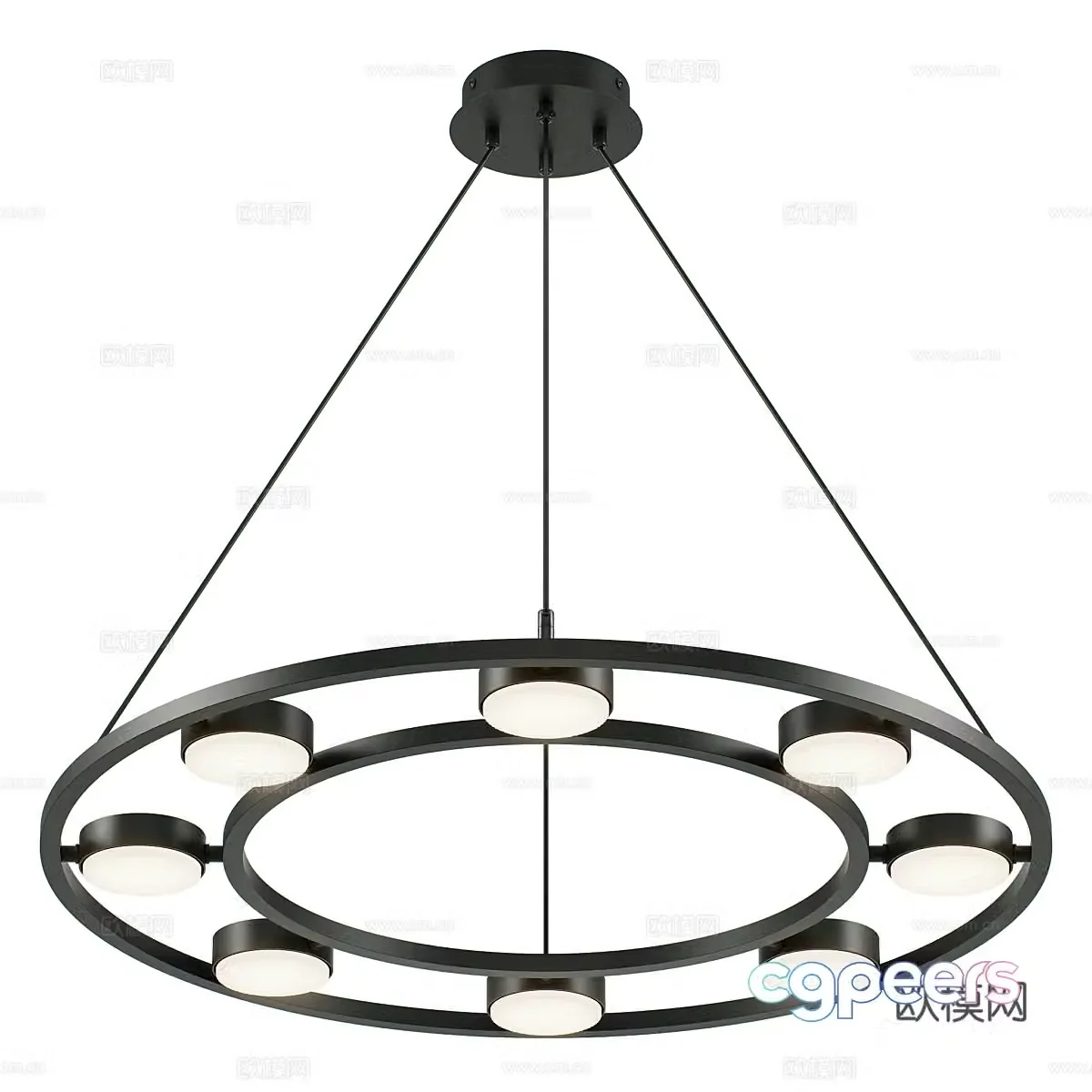 Modern simple chandelier chandelier simple chandelier restaurant chandelier lamp 3d model