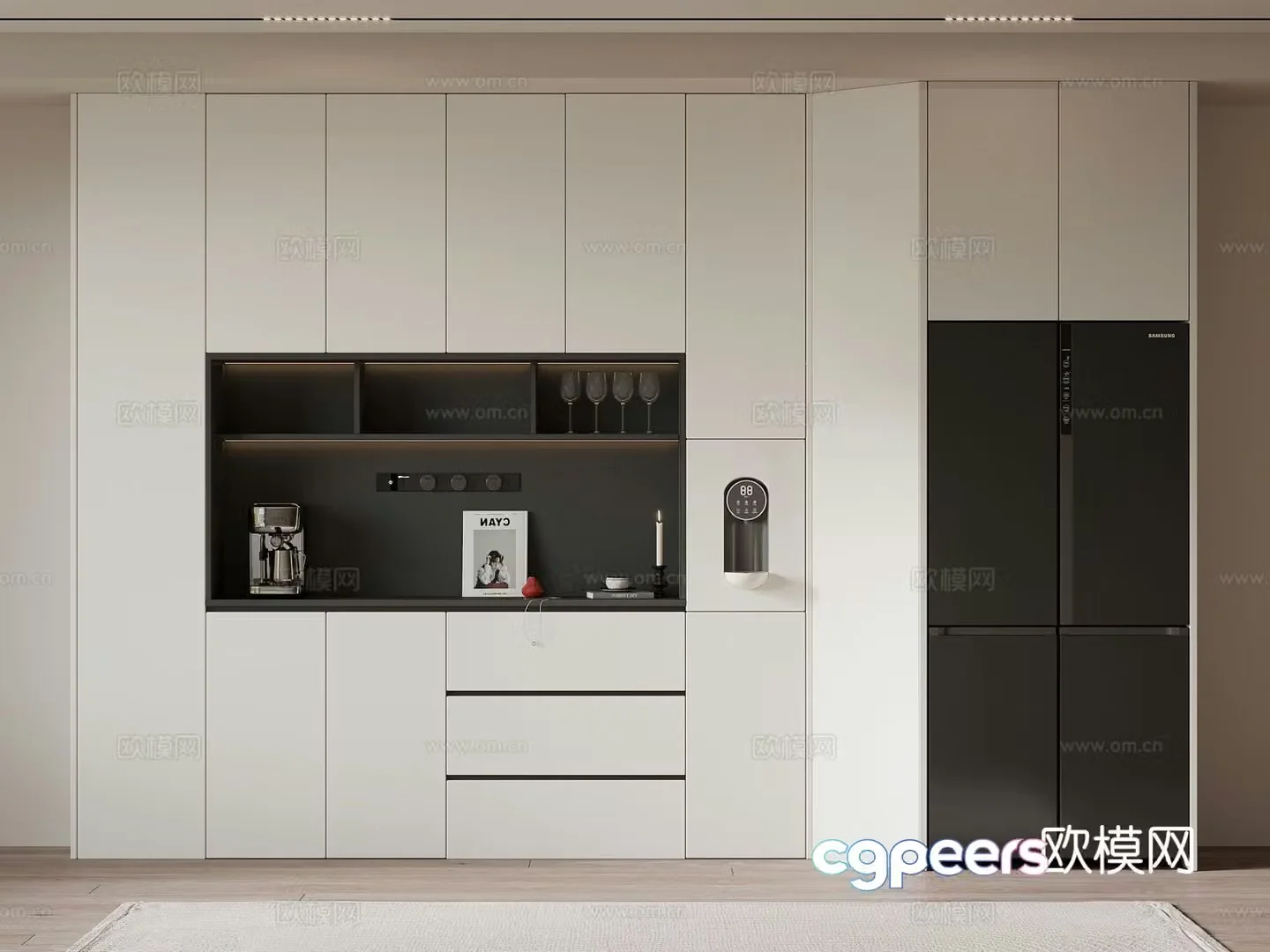 Modern sideboard 3d model