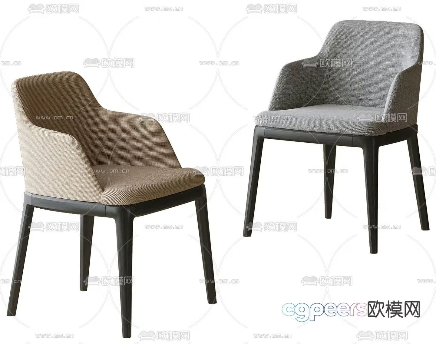 Modern chair dining chair 3d model
