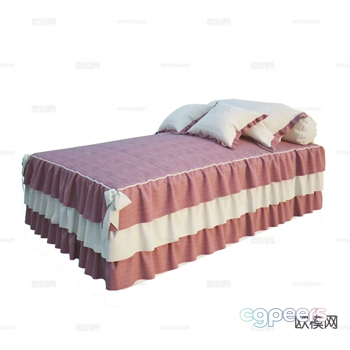 Nordic children’s bed 3d model