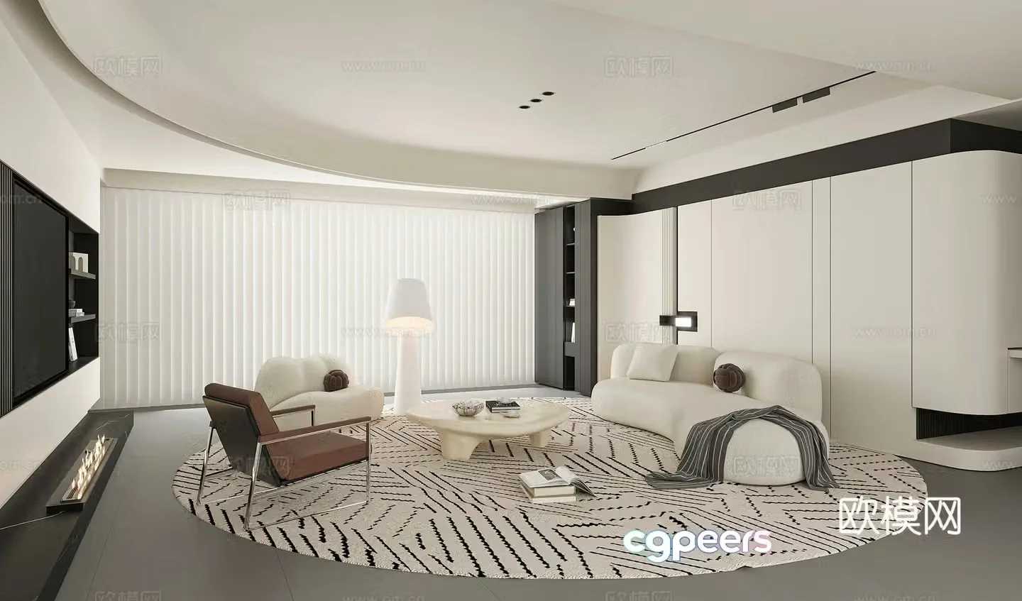 Modern living room 3d model