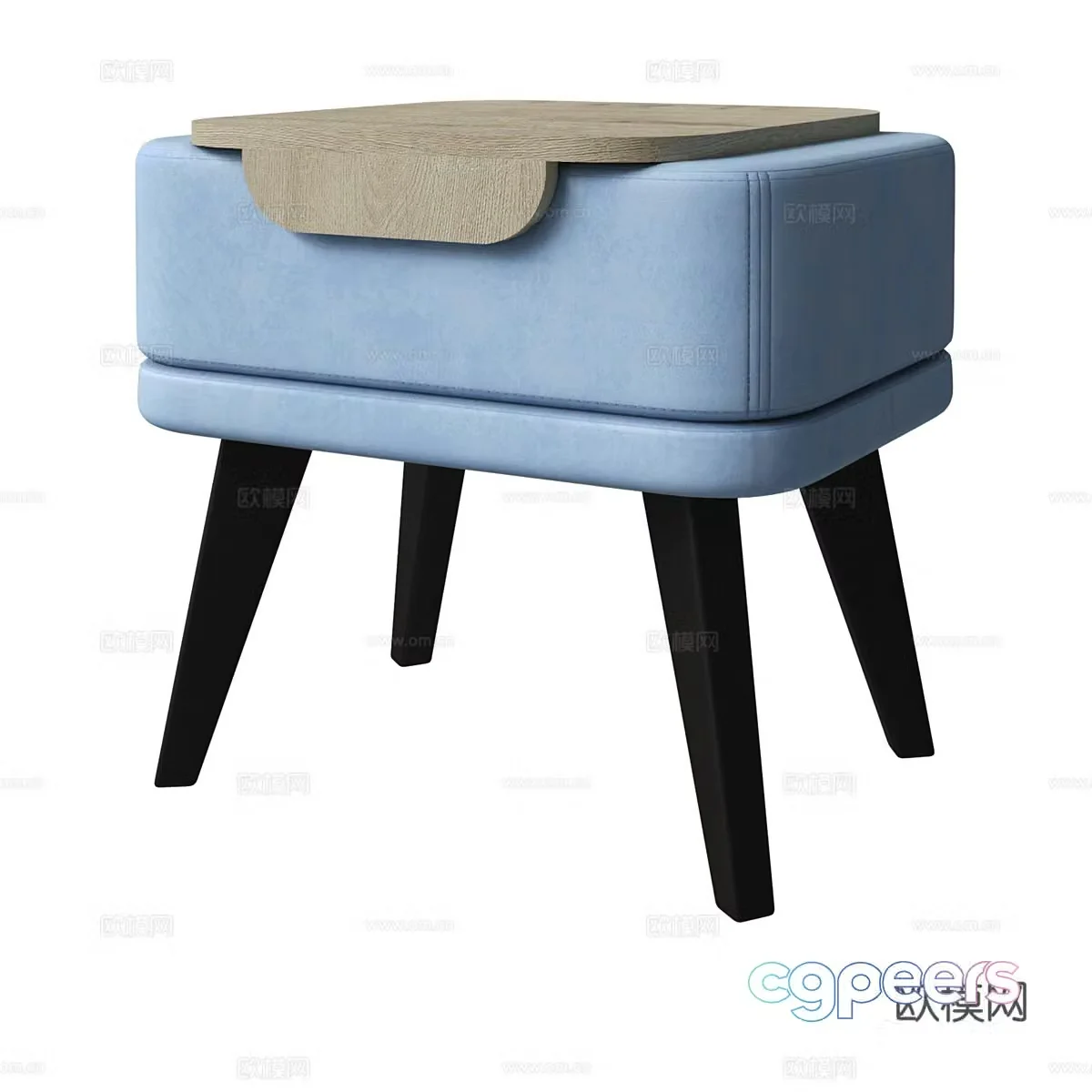Nordic simple stool simple stool chair casual chair restaurant stool 3d model
