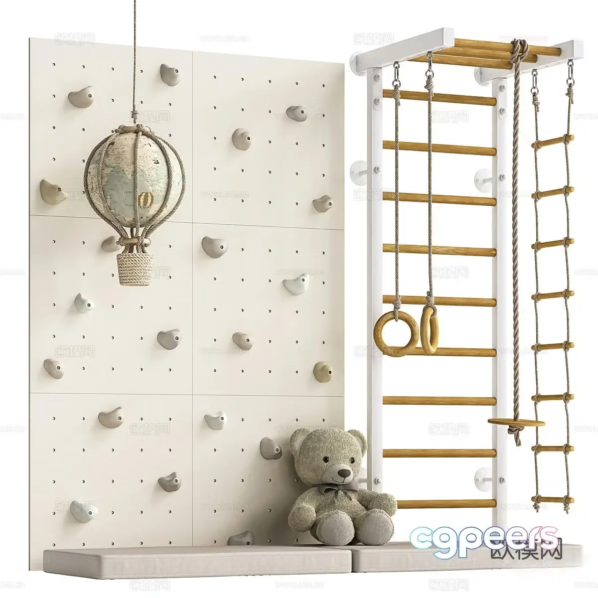 Modern children’s play area Children’s equipment 3D model