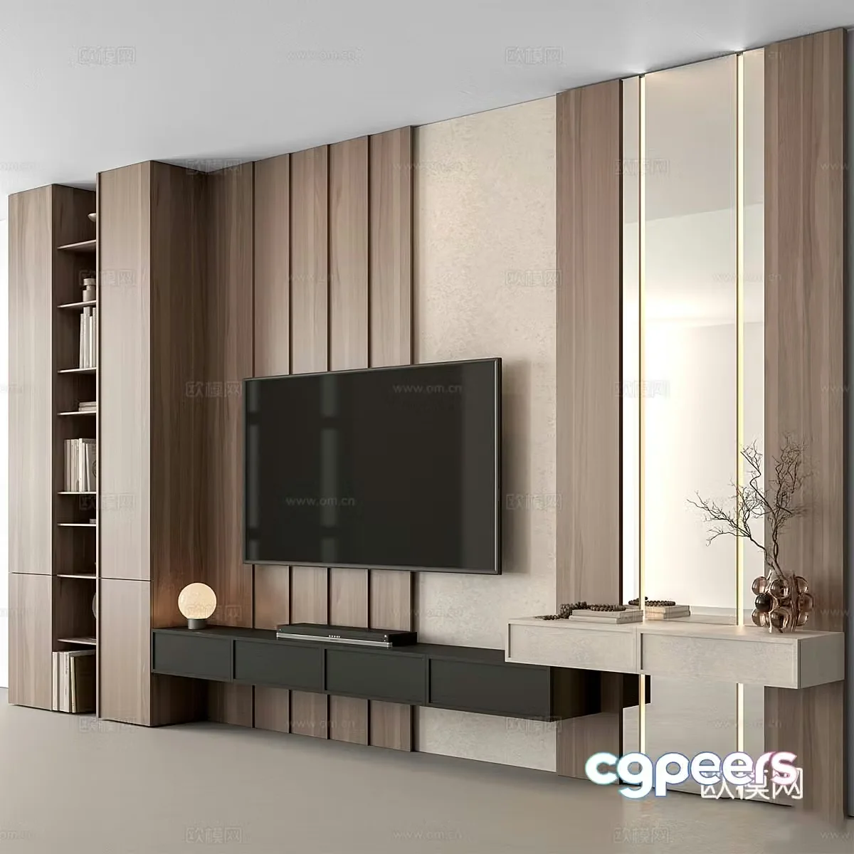 New Chinese TV background wall 3D model
