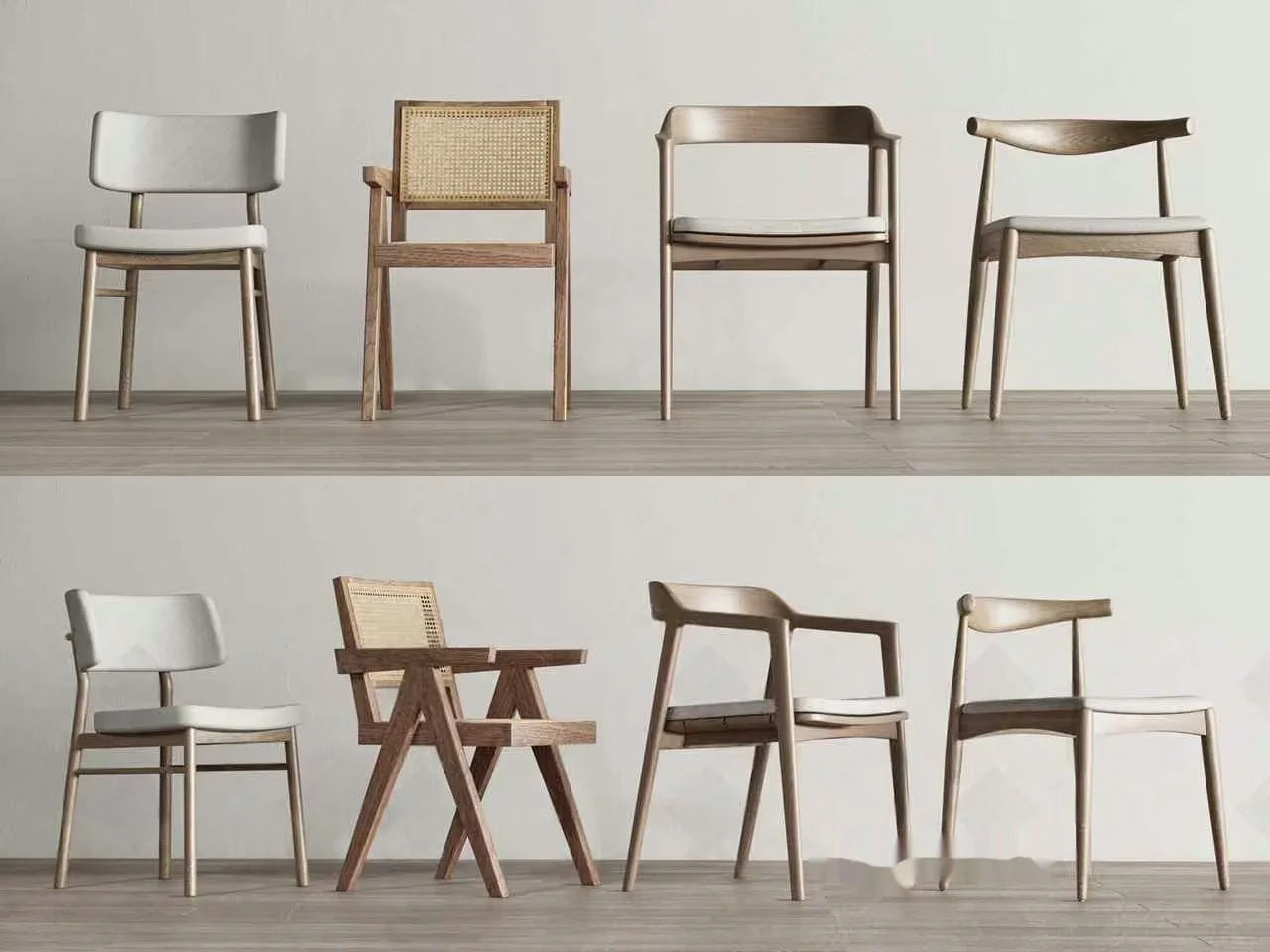 Wooden Dining Chairs 3D Model – 7722 – VRAY Render