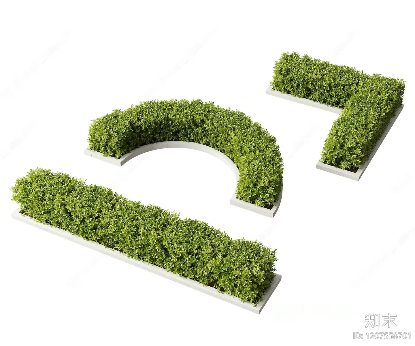 Green Planters 3D Model – 7407 – CORONA Render