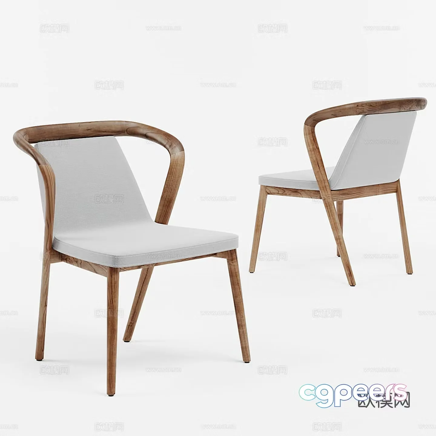 ENNE modern chair dining chair 3d model