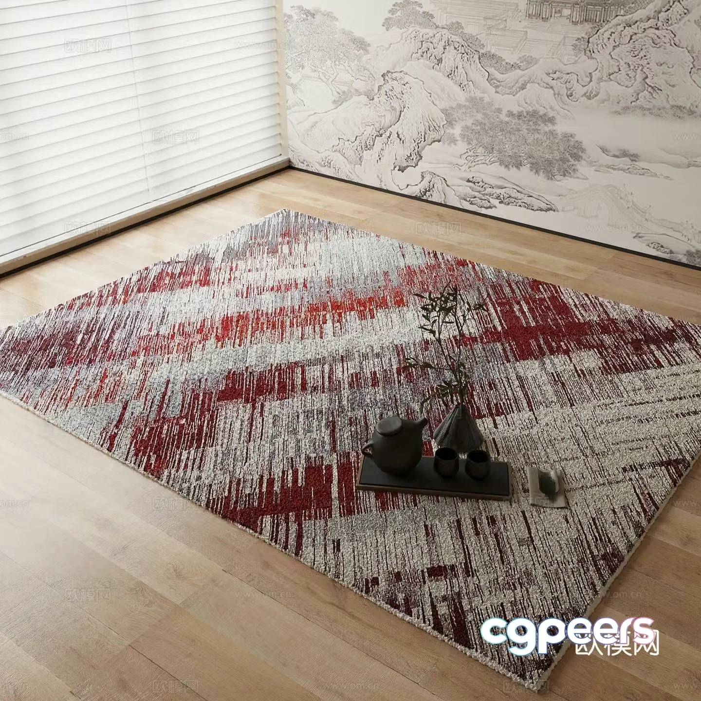 New Chinese carpet 3D model