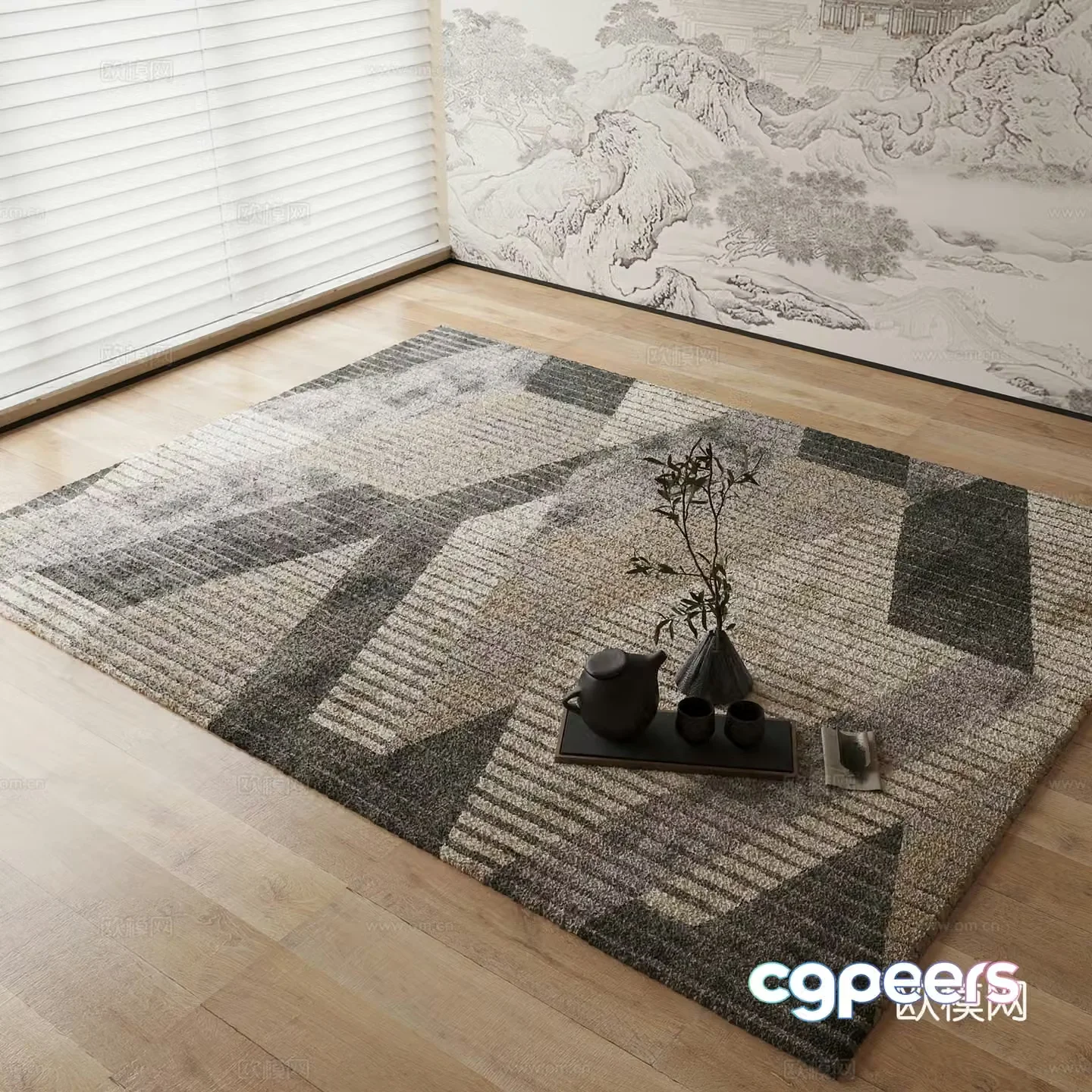 New Chinese carpet 3D model