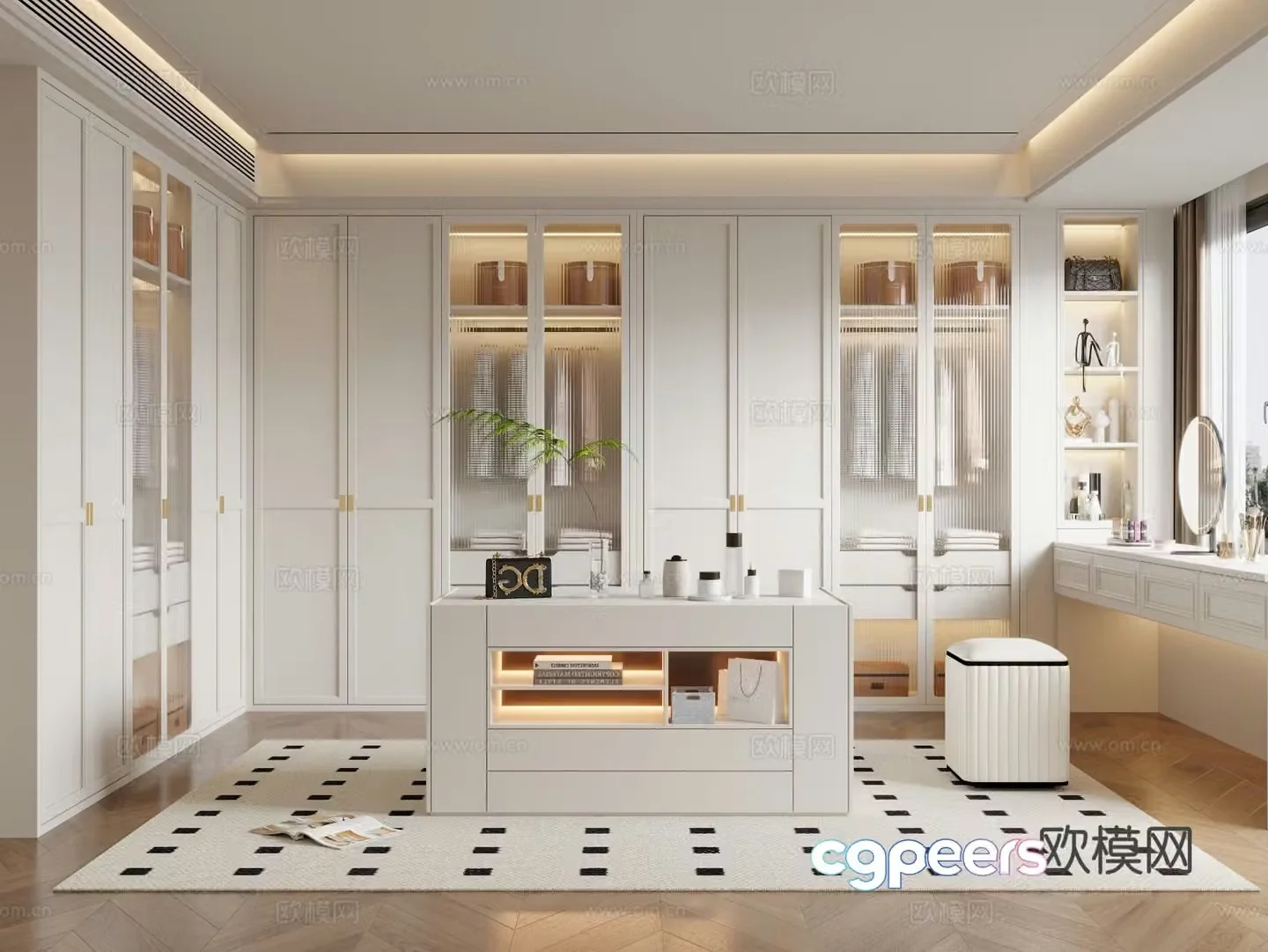 Cream wind cloakroom 3D model