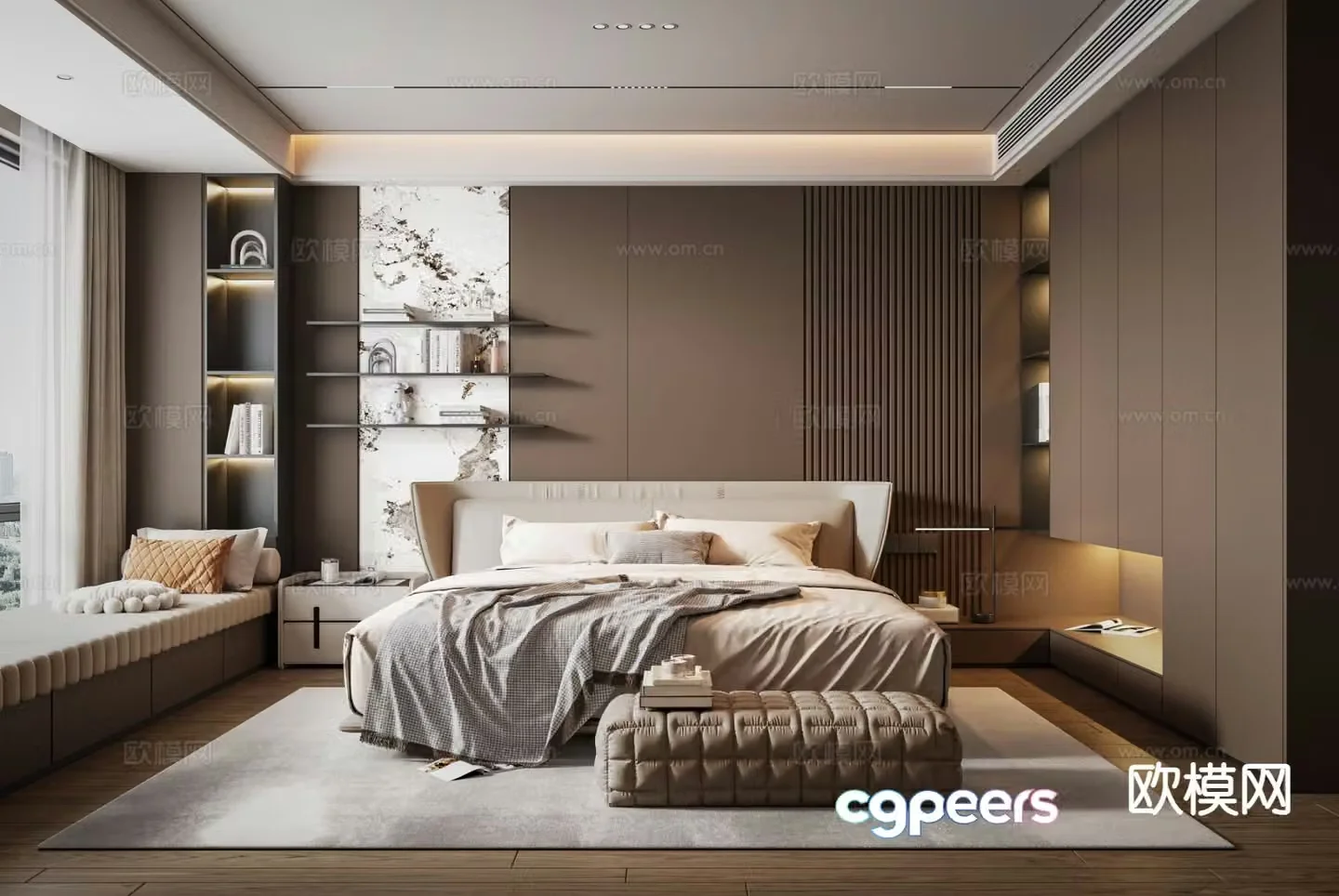 Italian style bedroom master bedroom 3d model
