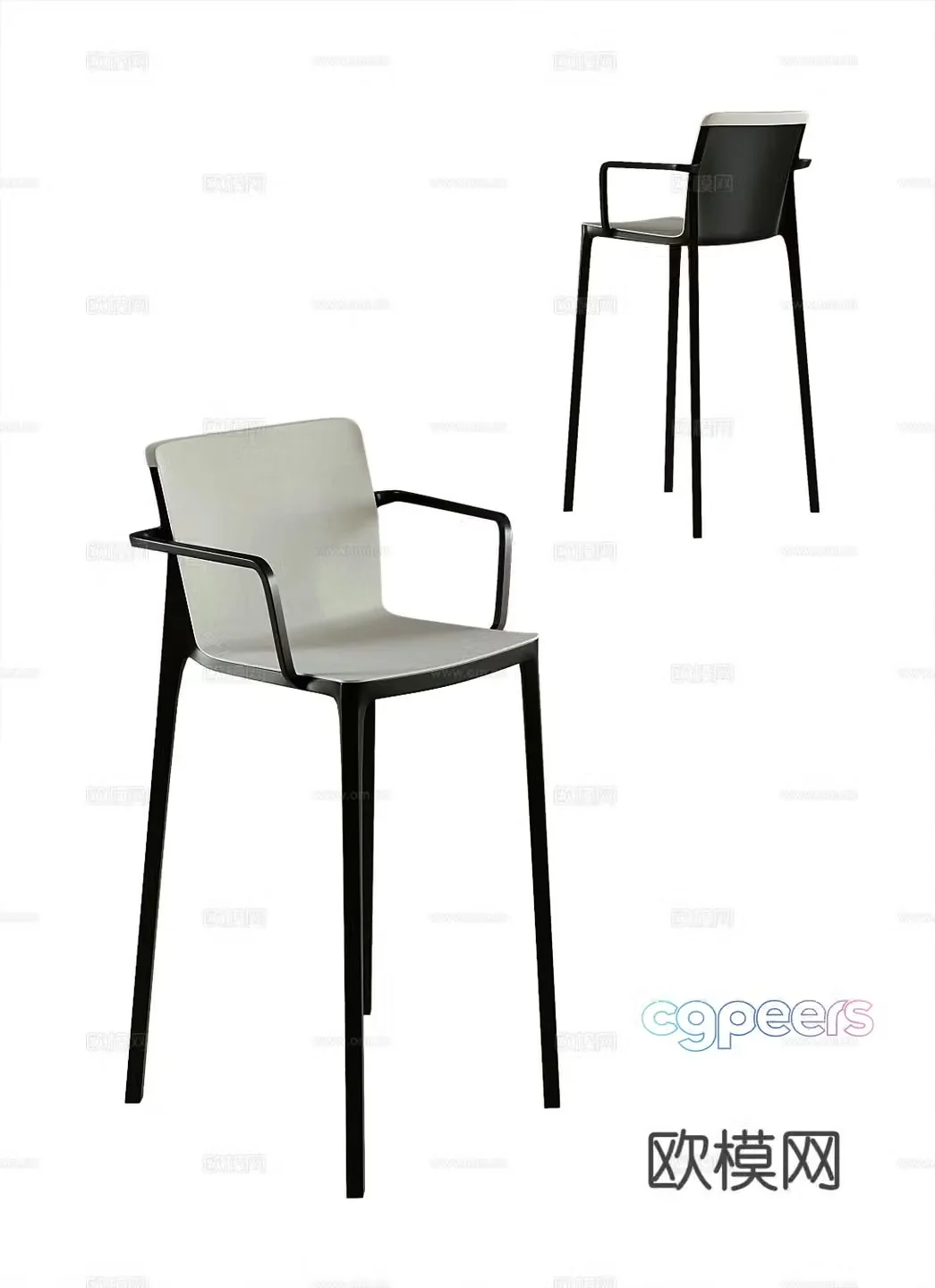 Modern bar stool bar stool 3d model